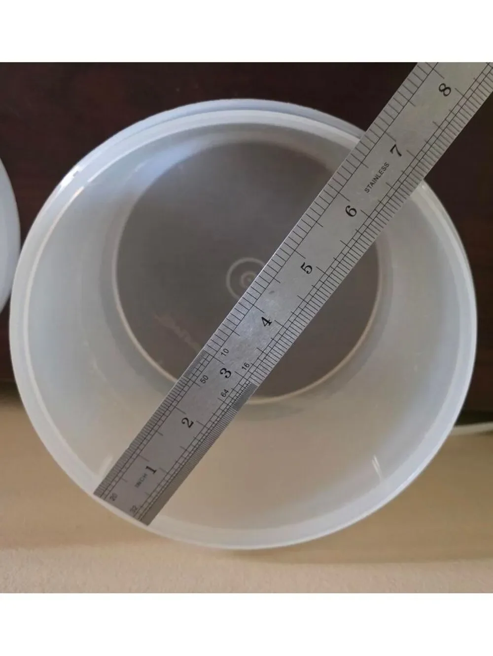 3 Vintage Tupperware Classic Round Canisters Sheer NO Lids
